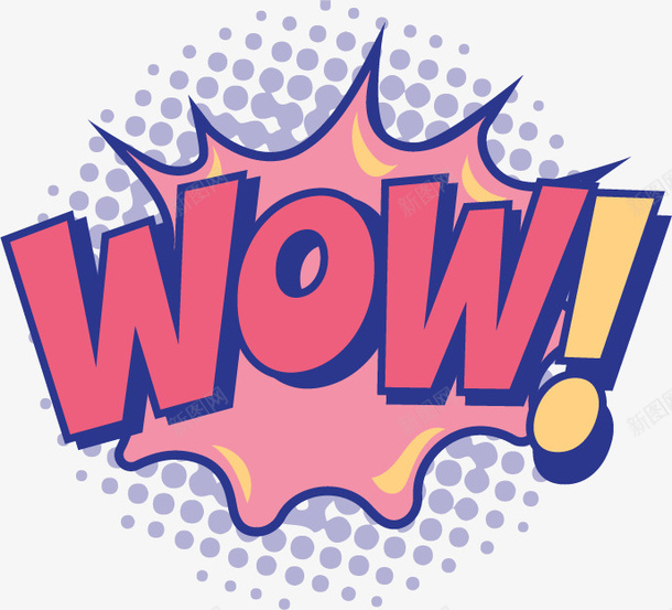 WOW卡通图标png免抠素材_新图网 https://ixintu.com 卡通 英文字体设计 文字排版 英文字装饰 通用英文艺术字 POP WOW 哇哦