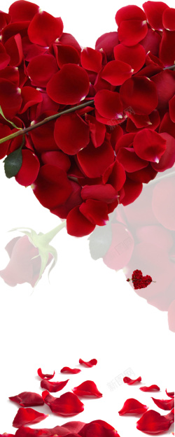 七夕易拉宝浪漫红色爱心易拉宝背景素材高清图片