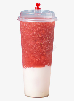 酸奶杯草莓酸奶酪奶茶高清图片