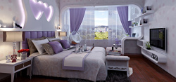 浪漫的卧室清新浪漫室内卧室设计图高清图片