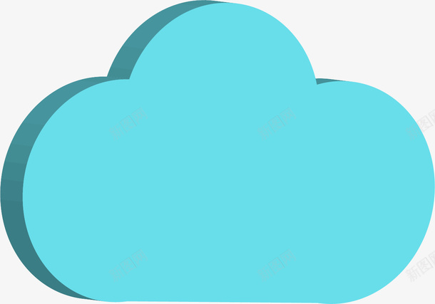 25D的蓝色的云ai免抠素材_新图网 https://ixintu.com 25d 蓝色 云 云朵