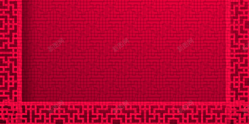中国式风格边框H5背景psd设计背景_新图网 https://ixintu.com 中国式 中国风 边框 底纹 纹理 H5背景 红色背景 镂空边框