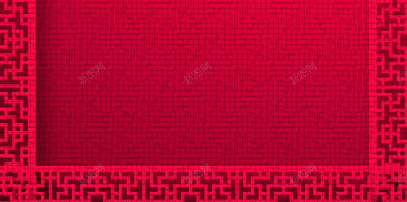 中国式风格边框H5背景psd设计背景_新图网 https://ixintu.com 中国式 中国风 边框 底纹 纹理 H5背景 红色背景 镂空边框