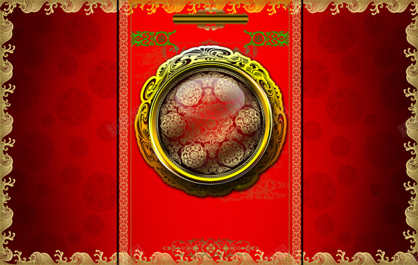 中式复古传统礼盒大礼包海报背景素材背景