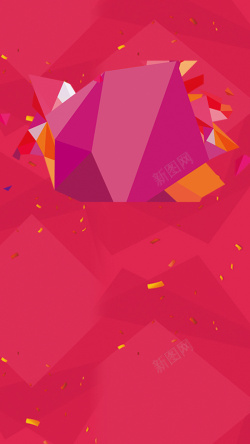水晶格水晶红色淘宝天猫促销h5素材背景高清图片