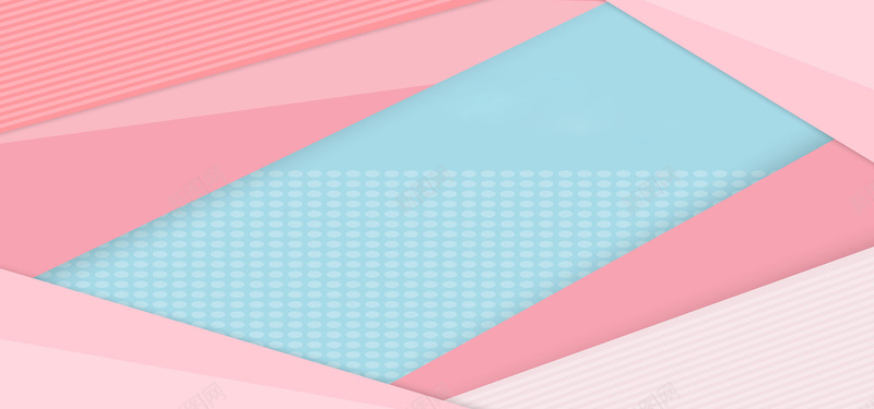 蓝色和粉色三角形图层banner背景背景