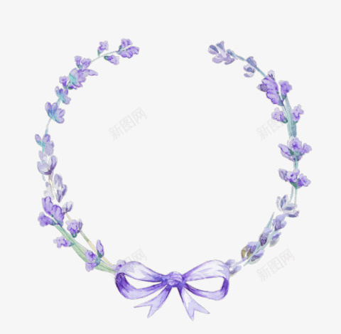 花朵圆形边框png免抠素材_新图网 https://ixintu.com 花朵 圆形 边框 紫色