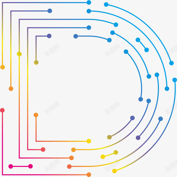 科技渐变字母Dpng免抠素材_新图网 https://ixintu.com 科技 D 字母 渐变