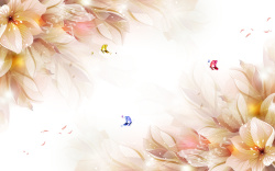 粉色的蝶恋花花海背景海报素材高清图片