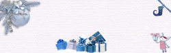 雪橇高清蓝色圣诞节大气电商淘宝banner高清图片
