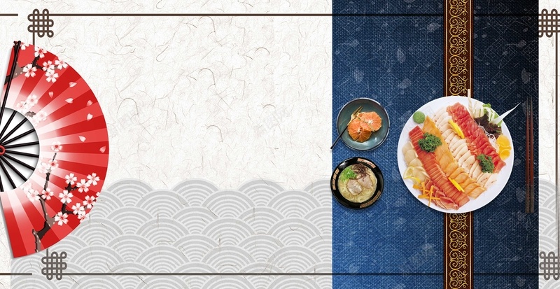卡通日式风味寿司psd设计背景_新图网 https://ixintu.com 卡通 手绘 食品 日式风格 樱花 寿司 日本 串烧 美食 食物 餐厅 海报