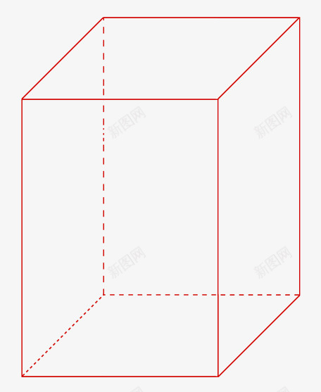 长方体的图形png免抠素材_新图网 https://ixintu.com 长方体 立体几何 数学 四棱柱