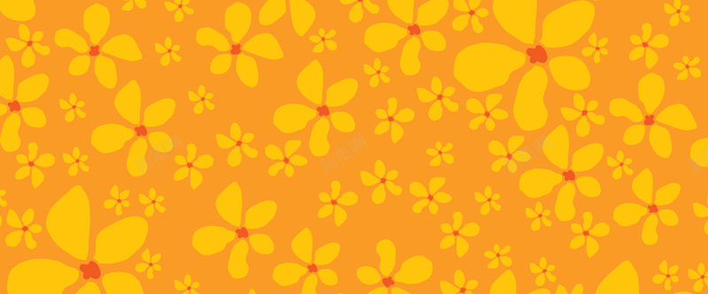自然橙色系花朵图案背景