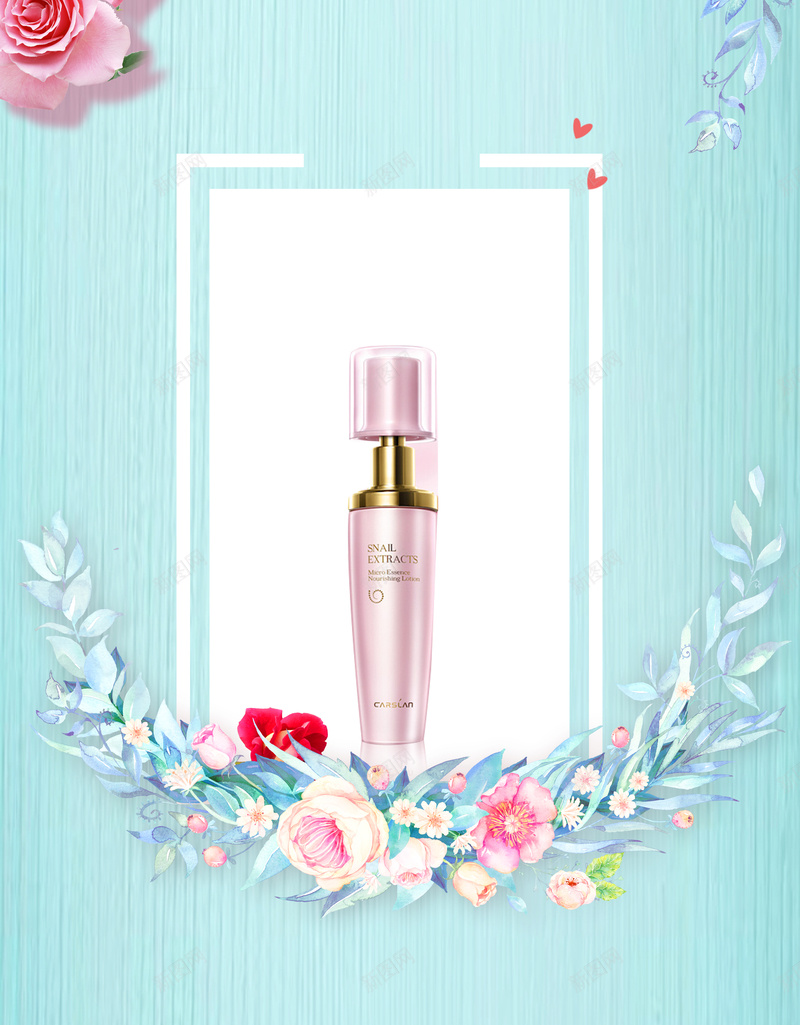 玫瑰花化妆品香水海报设计背景图片免费下载 素材m Swakttwdt 新图网