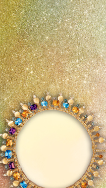 金色奢华珠宝展会海报背景素材背景