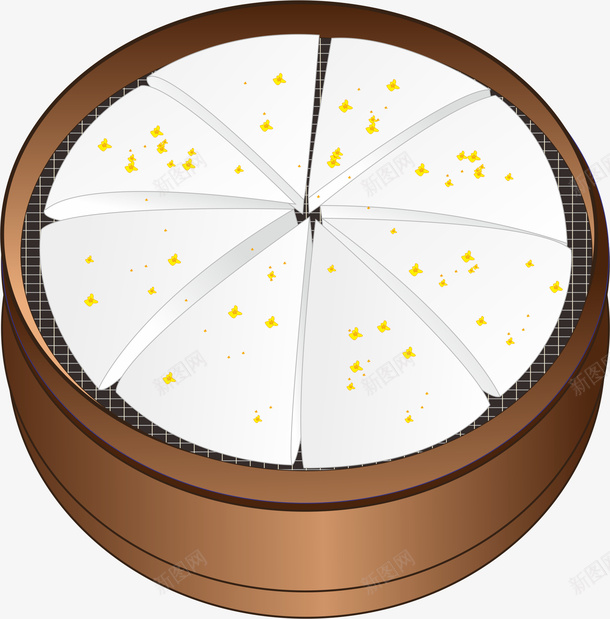 一笼美味的桂花糕cdr免抠素材_新图网 https://ixintu.com 一笼桂花糕 矢量图 手绘 卡通