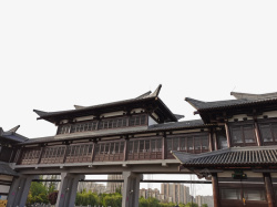仿古建筑丰县的闸坝桥高清图片