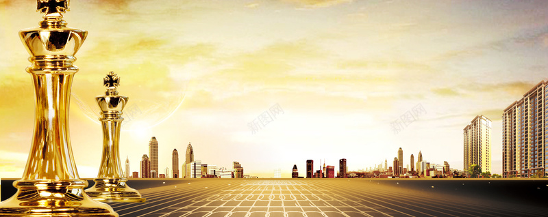 夕阳背景psd设计背景_新图网 https://ixintu.com 金融 城市 金色 奖杯 海报banner 摄影 风景