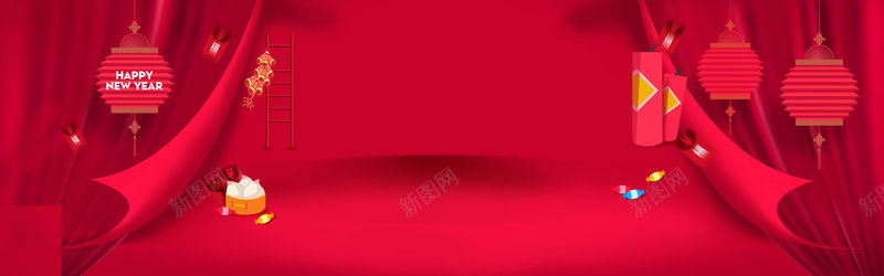 新年淘宝中国风狂欢红色海报背景psd设计背景_新图网 https://ixintu.com 新年 淘宝 中国风 红色 红色幕布 灯笼 背景红色 国风 狂欢 新年红色 新年狂欢