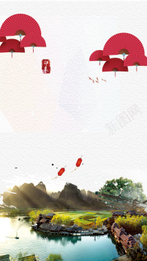 桂林旅游海报设计H5背景psd分层下载背景