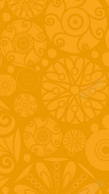黄色花卉底纹背景背景
