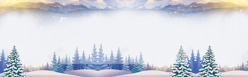 圣诞蓝色卡通电商淘宝banner背景图背景
