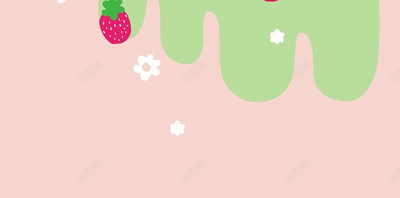 粉色扁平手绘夏天背景图jpg设计背景_新图网 https://ixintu.com 夏天 扁平 手绘 粉色 草莓 可爱 扁平化 矢量
