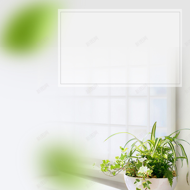 小清新背景psd设计背景_新图网 https://ixintu.com 休闲 绿叶 绿植装饰 简约 窗 主图 文艺 小清新