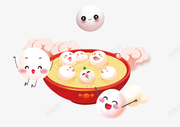 卡通手绘汤圆元素png免抠素材_新图网 https://ixintu.com 卡通手绘汤圆元素 汤圆 元宵 卡通汤圆 卡爱汤圆
