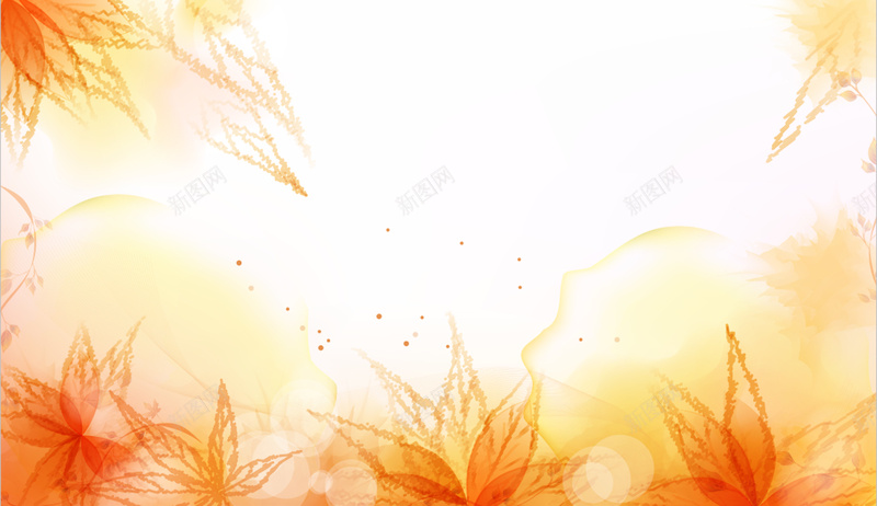 橙色手绘花朵背景psd设计背景_新图网 https://ixintu.com 手绘 橙色 水彩 线条 花朵 卡通 童趣