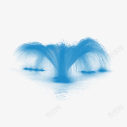 蓝色的喷泉png免抠素材_新图网 https://ixintu.com 喷池 效果 水 水波纹 水滴 波浪 波纹 蓝色 蓝色的水 透明