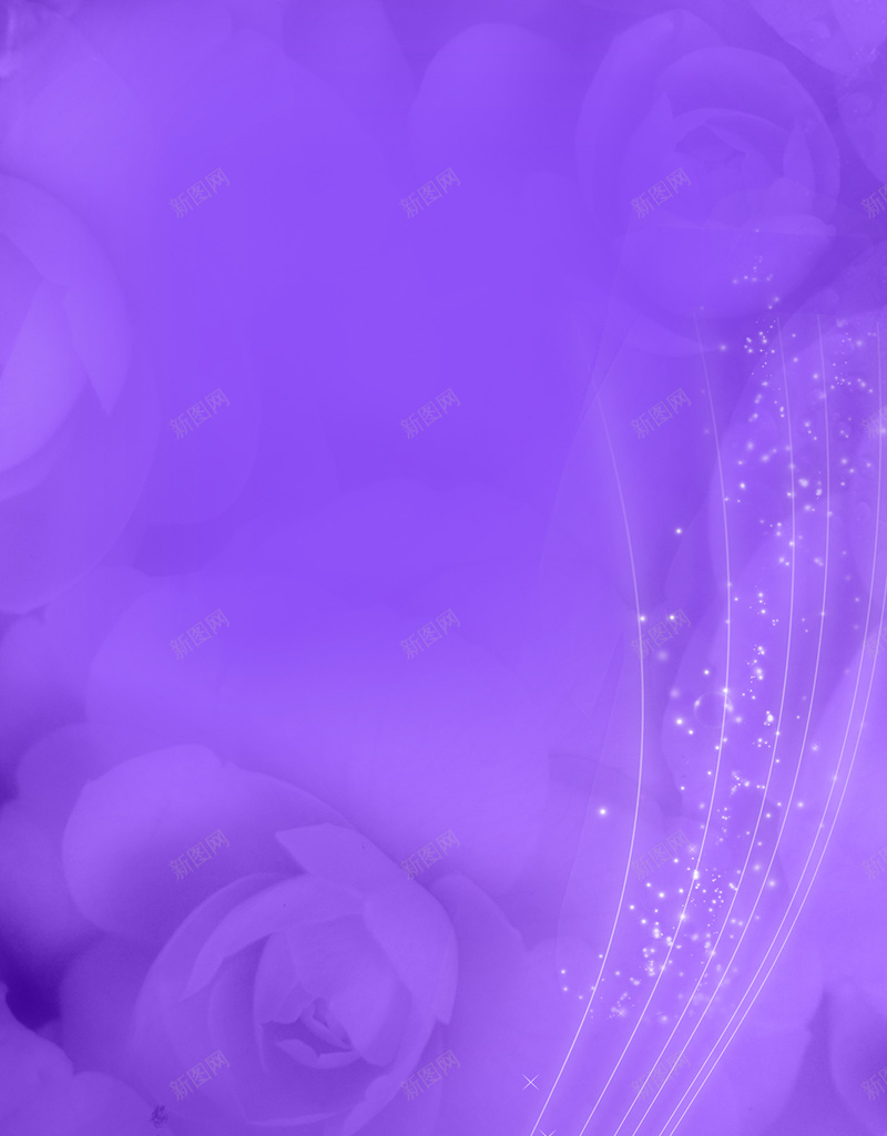 梦幻紫色花朵H5背景素材psd设计背景_新图网 https://ixintu.com 花朵背景 梦幻 玫瑰 绽放 露珠 紫色 星光 线条 H5背景 光线