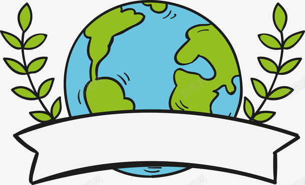 卡通圆形地球树叶ai免抠素材_新图网 https://ixintu.com 世界母亲 圆形地球 树叶 卡通 地球日 标贴 矢量图案
