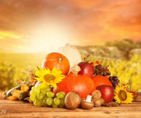 秋季背景与蔬菜水果背景
