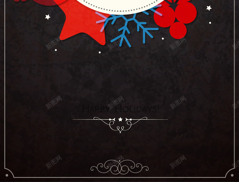 黑色圣诞装饰菜单背景素材eps设计背景_新图网 https://ixintu.com 圣诞元素 彩色 菜单 装饰 黑色 矢量背景 开心