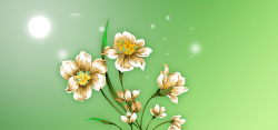兰花图纹装饰画清新简约花朵背景高清图片