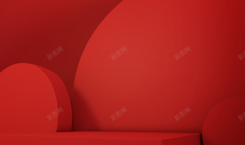 红色形状商业背景jpg设计背景_新图网 https://ixintu.com 红色 展台 背景 横图