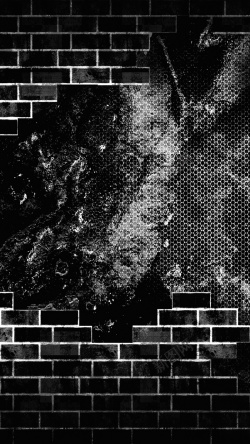 镂空砖墙图片黑色创意砖墙网格状H5背景高清图片