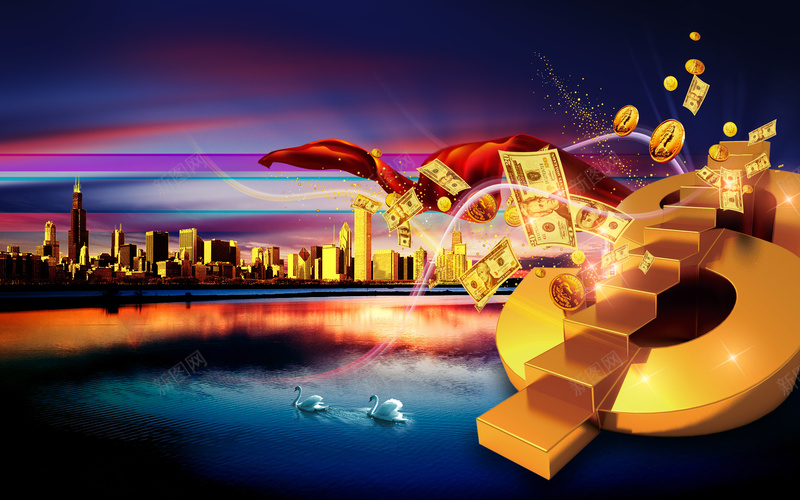 金色商务背景jpg设计背景_新图网 https://ixintu.com 房地产 商务 炫酷 金币 金色 大气