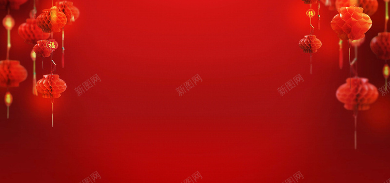 春节大气红色服装海报背景背景