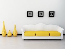 空白沙发墙简约家居装修效果图图片高清图片