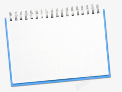 蓝色笔记本装饰素材
