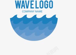 海面海浪元素logo设计素材