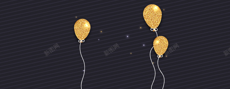 金色气球节日背景背景