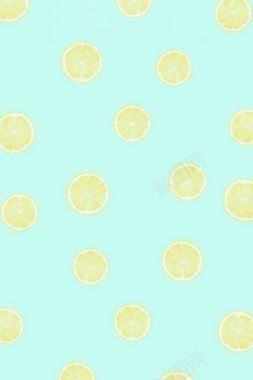 冰绿色柠檬纹理夏天清凉H5背景背景