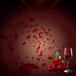 红酒主图唯美浪漫红酒玫瑰背景图高清图片