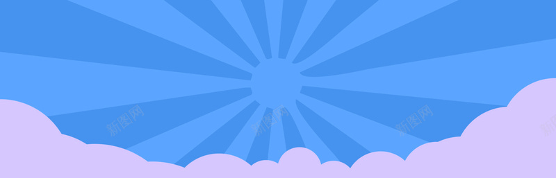 扁平蓝色天空云朵背景jpg设计背景_新图网 https://ixintu.com 扁平 蓝色 天空 云朵 射线 海报banner 渐变 几何