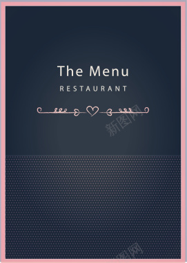 欧式小清新菜单字体扁平背景素材背景