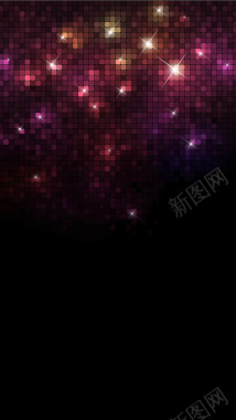 紫红色空间立体感H5背景背景