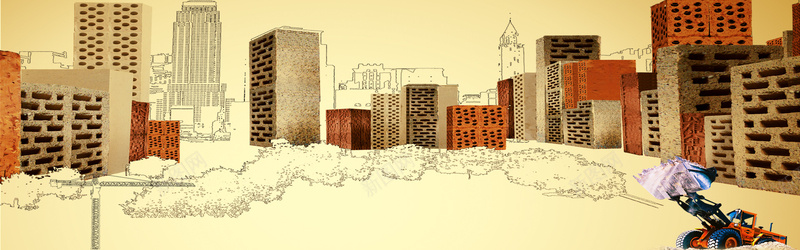 房屋建筑psd设计背景_新图网 https://ixintu.com 海报banner 城市元素 建筑元素 背景素材 质感 纹理